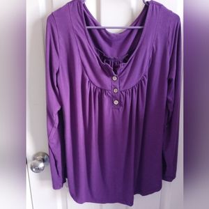 MODARANI Fit & Flare Long Sleeve Tunic Blouse. Model pics are for show only!